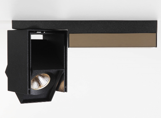 Mynd af Modular Rektor LED svartur/burstað ál