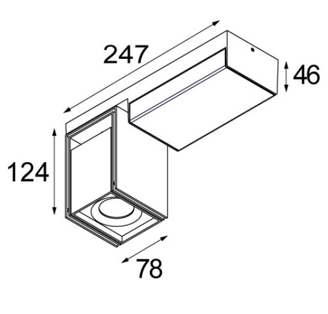 Mynd af Modular Rektor LED svartur/burstað ál
