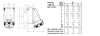 Mynd af CEE Veggtengill 400V IP67  63A