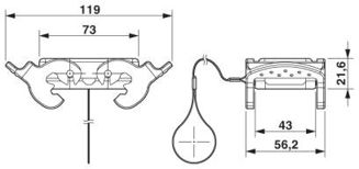 Mynd af B10 Lok m/2f festingu