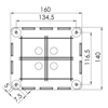 Mynd af Tengidós f/nippla  160x140x81