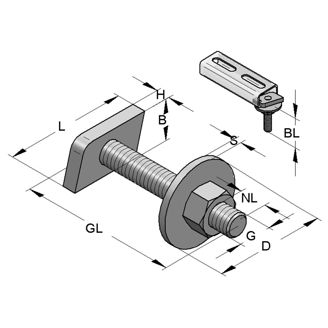 Mynd af Brautarbolti M10 x 70