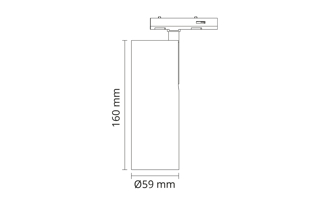 Mynd af Kastari ZIP Tube Mini 2700K Sv.