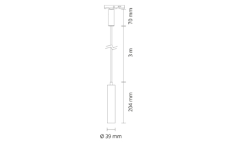 Mynd af Ljós ZIP Tube Micro Pendant Hv