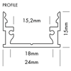 Mynd af Álprófíll M-Line Low 24x15 Hv.