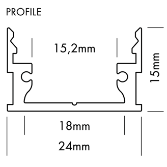Mynd af Álprófíll M-Line Low 24x15 Hv.