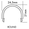 Mynd af Ljóshlíf M-line Round Clear