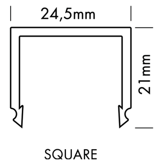 Mynd af Ljóshlíf M-line Square Frost
