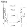 Mynd af Álprófíll M-Line Standard 24x21 Ál