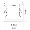 Mynd af Álprófíll S-Line Standard 16x16 Ál