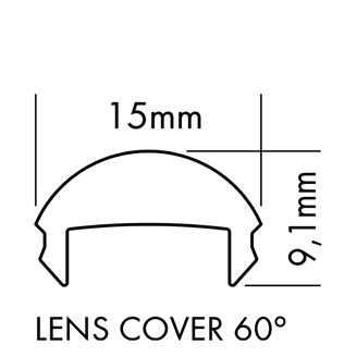 Mynd af Ljóshlíf S-line 60° Clear