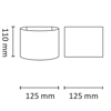 Mynd af Veggljós ÁF ARC LED 2x3W Hv.