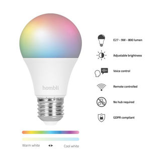 Mynd af Hombli snjallpera E27 RGB 9W (2 stk)