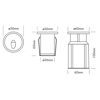 Mynd af Veggljós IF REC Eye Glass R 56mm sv.