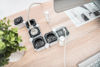 Mynd af Fjöltengi 4xSchuko 2xUSB stillanlegt m/rofa