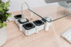 Mynd af Fjöltengi 4xSchuko 2xUSB stillanlegt m/rofa