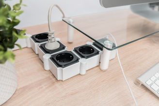 Mynd af Fjöltengi 4xSchuko 2xUSB stillanlegt m/rofa