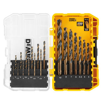 Mynd af DEWALT Tough Case Black & Gold borasett