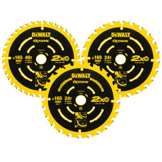 Mynd af DEWALT EXTREME 165mm Hjólsagarblöð - 3 stk í pakka