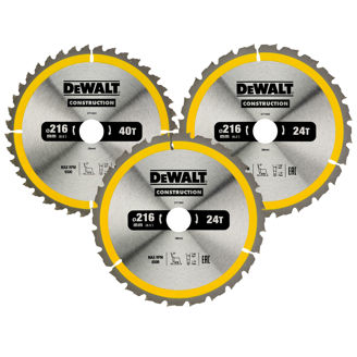 Mynd af DEWALT 216mm Hjólsagarblöð - 3 stk í pakka