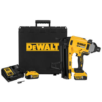Mynd af DEWALT 18 XR Naglabyssa fyrir steypu og stál - 2 X 5.0 Ah Rafhlöður