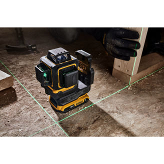 Mynd af DEWALT 18V Línulaser  3 x 360° Grænn - Stakur