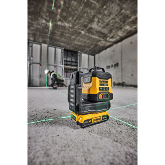 Mynd af DEWALT 18V Línulaser  3 x 360° Grænn - Stakur