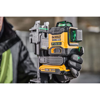 Mynd af DEWALT 18V Línulaser  3 x 360° Grænn - Stakur