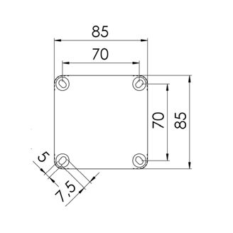 Mynd af Tengidós f/nippla  85x85x51 Sv.