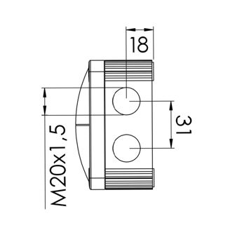 Mynd af Tengidós f/nippla  85x85x51 Sv.