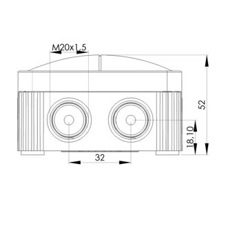 Mynd af Tengidós f/nippla  85x49x51 Gr.