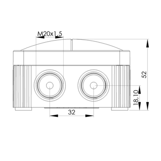 Mynd af Tengidós f/nippla  85x49x51 Sv.
