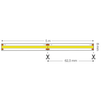 Mynd af LED-borði COB 11W IP54  5m