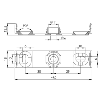 Mynd af Tengidós f/nippla  85x85x51 Gr.