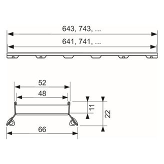 Mynd af TECE niðurfallsrist Plate II  80cm