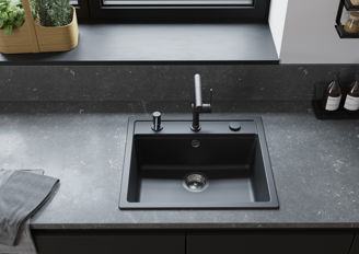Mynd af Hansgrohe sápuskammtari A41 Burstað svart króm