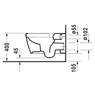 Mynd af Duravit ME by Starck Rimless 57cm salernissett
