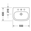 Mynd af Duravit D-Code vegghengd handlaug 550x430mm