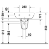 Mynd af Duravit D-Code vegghengd handlaug 550x430mm