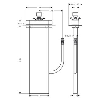 Mynd af Hansgrohe sBox grunnsett