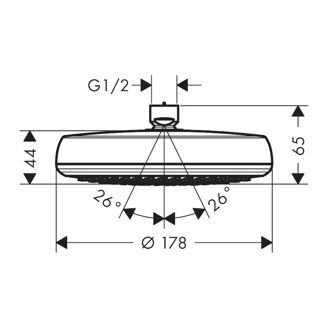 Mynd af Hansgrohe Crometta 160 sturtuhaus Króm