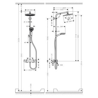 Mynd af Hansgrohe Crometta S sturtusett Króm