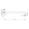 Mynd af Hansgrohe sturturör 90° 389mm Matt svart