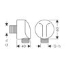 Mynd af Hansgrohe FixFit E vegghné 1/2" Króm