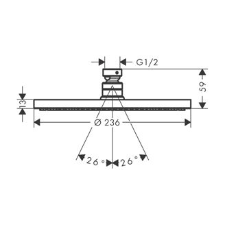 Mynd af Hansgrohe Raindance S 240 PR Króm