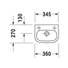 Mynd af Duravit D-Code vegghandlaug 36x27cm án gats