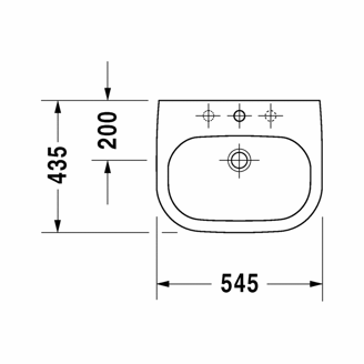 Mynd af Duravit D-Code borðhandlaug 55x43 cm 