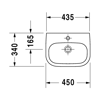 Mynd af Duravit D-Code vegghandlaug 45x34cm án gats