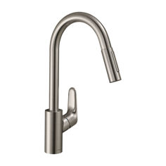 Mynd af Hansgrohe Focus M41 Eldhústæki útdraganlegt Burstað stál