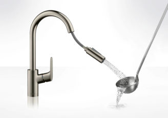 Mynd af Hansgrohe Focus M41 Eldhústæki útdraganlegt Burstað stál